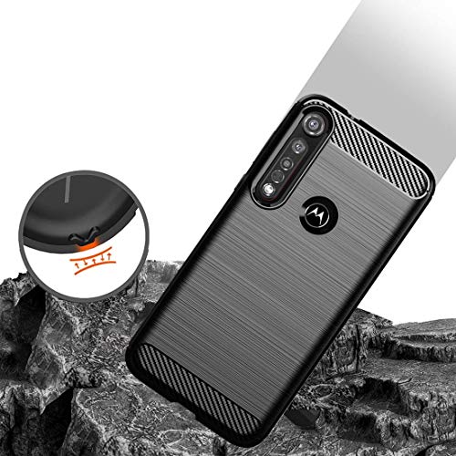 Kit Danet Capa Capinha Anti Impacto Para Motorola Moto G8 Plus Tela 6.3Case Com Desenho Fibra De Car