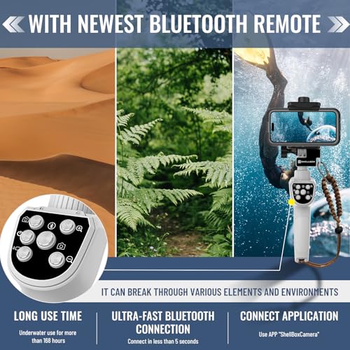 Saupsitnz ZPG-240329-JZJ Selfie Stick, Extendable & Portable Diving Surfing Swimming Waterproof Bluetooth Phone Selfie Stick, Underwater Photo/Video Recording Compatible thumb #4