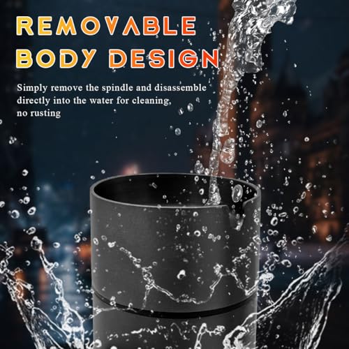Image of DXNQ Car Ashtray with Lid, Windproof Smokeless Stainless Steel Ash Tray Butt Bucket, Detachable Self Extinguished Ashtray for Car Cup Holder Home Office Travel, Car Accessories (Black)