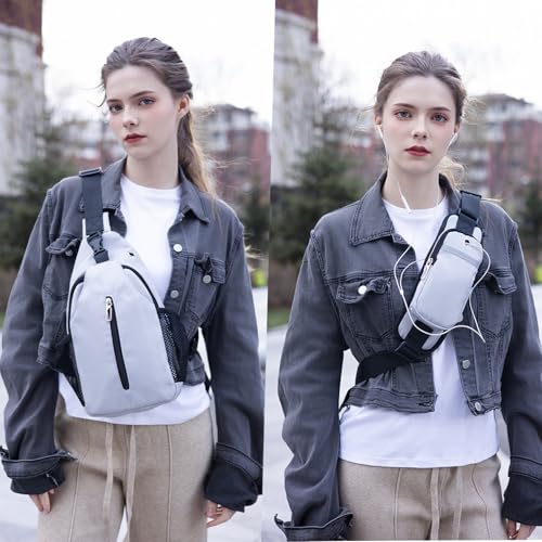 Image of JENAGREEN Waterproof Sling Backpack Crossbody Sling Bag for Women Men, Multipurpose Travel Hiking Adjustable Chest Bag Casual Daypack