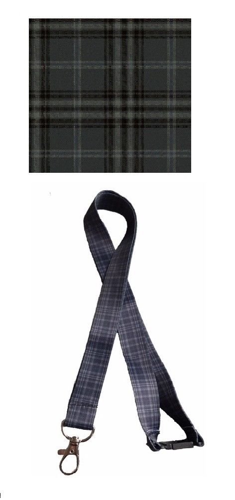 PAC Supplies Global Ltd Traditional Scottish Tartan Lanyards with safety Breakaway (Grey Royal Stewart)