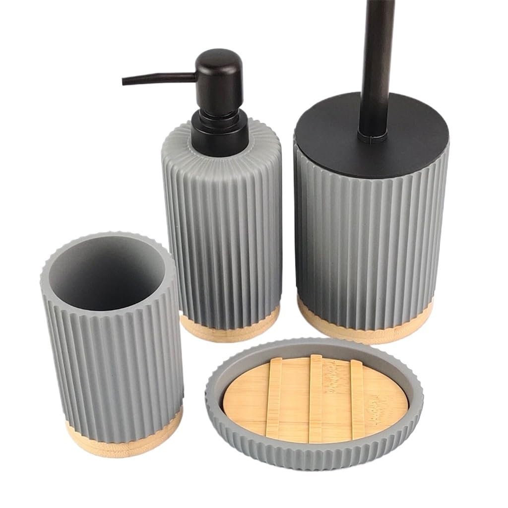Conjunto sanitario de resina de alta gama con 4 piezas de diseño nórdico