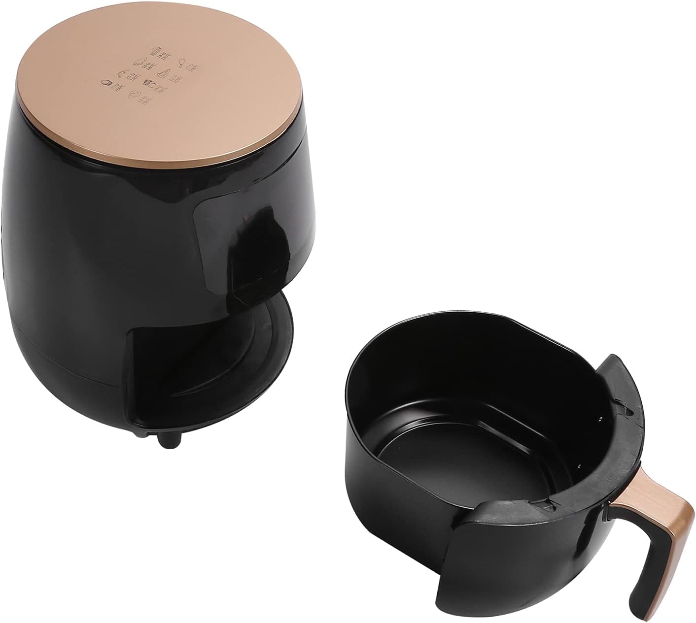 AMI & SAB 4.5L Large Capacity Air Fryer - Smart Touch Screen, Oil-Free & Healthy Cooking, Adjustable Temperature & 30 Min Timer, Dishwasher Safe Nonstick Basket, BPA-