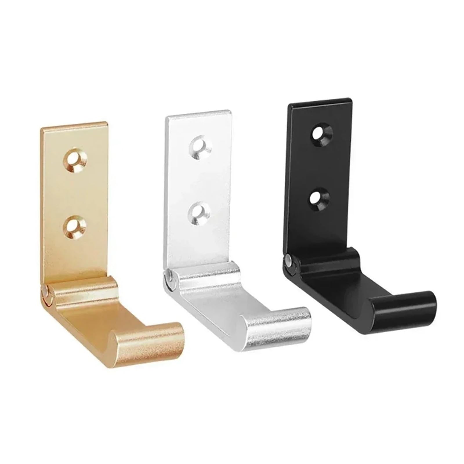 UIJHGGWEX Folding Wall Hook Aluminum Alloy Heavy Duty Space Saving Coat Towel Hat Hanger(Golden)