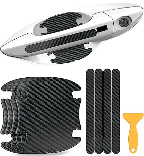 Kaliwa Juego de 8 protectores de pantalla para tirador de puerta de coche (poliuretano termoplástico), color negro