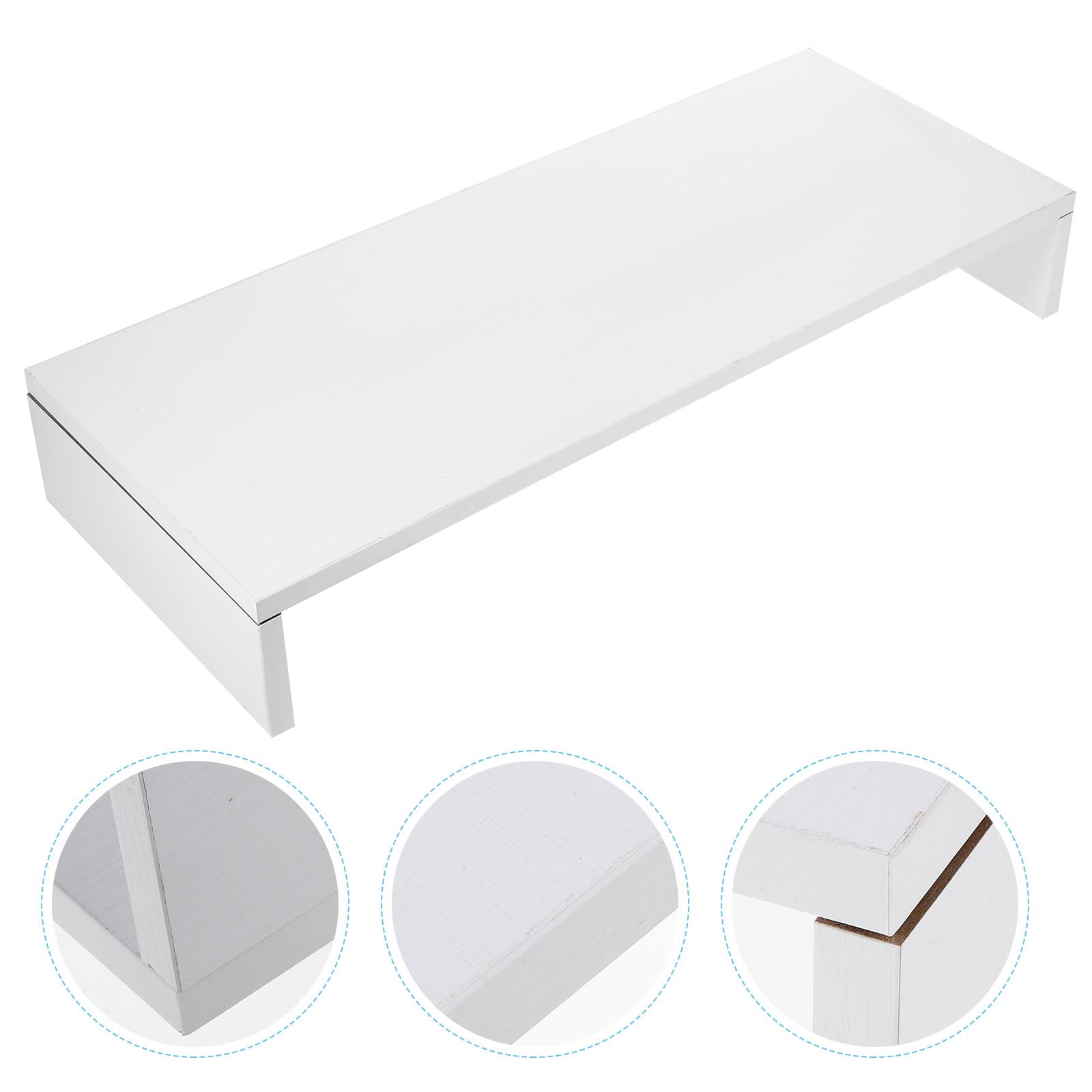 GALPADA Supporto per Monitor da Scrivania in MDF Bianco Multi-Funzione Salvaspazio per PC e Notebook Design Elegante per Ufficio e Casa
