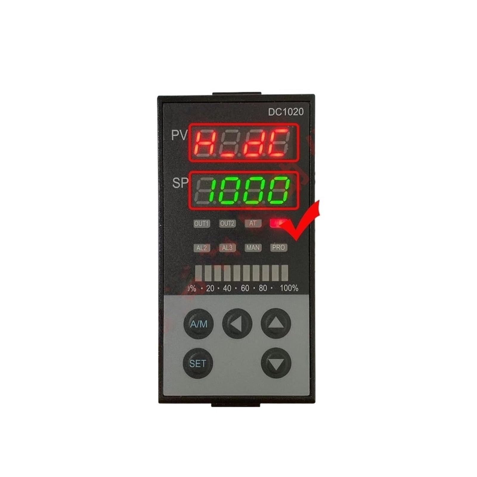 Pannello di controllo del regolatore di temperatura DC1020CR-70100B-E