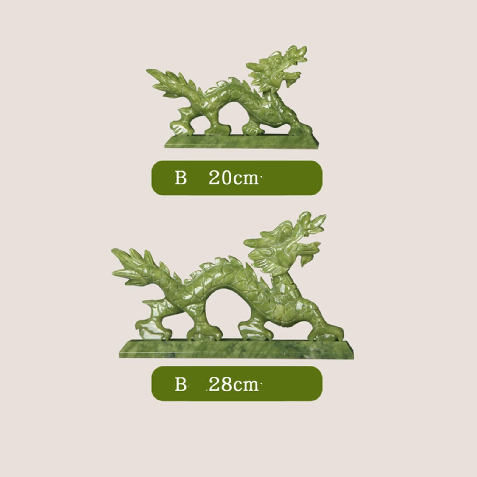 Decoración de Escritorio Estatua artística - Escultura, Estatuas de dragón para decoración del hogar Feng Shui Chino Jade Natural, Figuras y esculturas de dragón y objet
