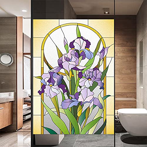 Vinilo decorativo ventana privacidad 40x80 cm morado miniatura 2