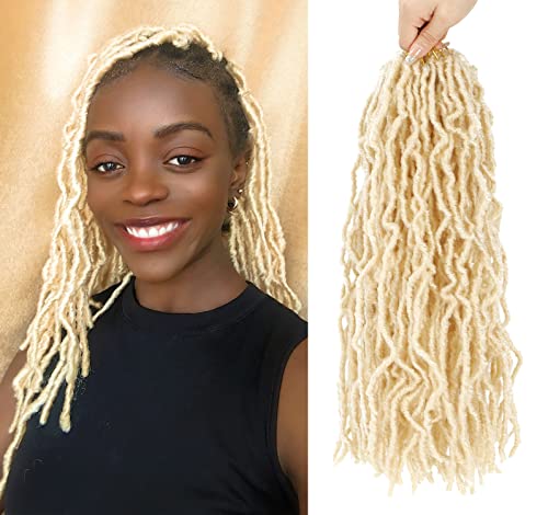 Blonde Faux Locs Crochet Hair For Black Women-613 Soft Locs 14 Inch 8 Packs Crochet Locs Goddess Locs Crochet Hair Pre Looped Braiding Hair Extensions (14 Inch (Pack Of 8), 613) #TOP2