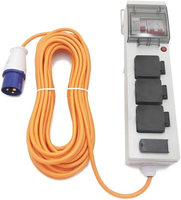 Eurohike Mobile Mains Kit with USB (15m), For Tents, Awnings, Caravans, Motorhomes, Boats, Electric Hook Up for Camping, Camping Equipment, Camping Accessories