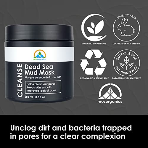 Dead Sea Mud Mask For Face And Body - Best Facial Cleansing Clay For Blackheads, Whiteheads, Acne And Clogged Pores | Hydrates Skin & Improves Oily Skin | Natural Face Mask Skin Care For Women & Men (250G./8.8Oz.) (Single) #TOP5