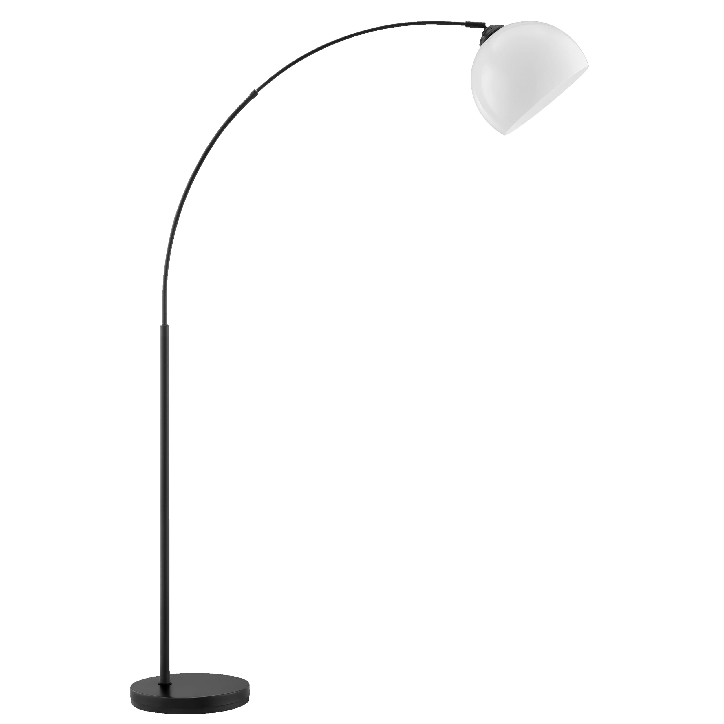 Lightbox Lampada ad arco 1,66 m di altezza, Ø 27 cm | lampada da terra decorativa con testa girevole e interruttore a pedale a pulsante | attacco E27 | lampada da lettura da salotto in