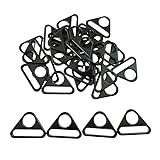 GUQIANLU 30 Pcs 1 Inch Triangle D Rings - Black Alloy Purse Hardware Buckles for Purse, Belt, Dog Tag Clip, Camera Strap and Sewing Accessories