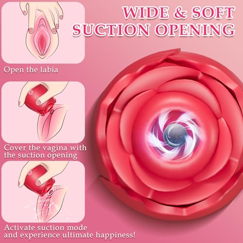 Image of Sucking Vibrator Rose Sex Toy，App Control Rose Toy Clitoral Vibrator for Women with 10 Mind-Blowing Modes, Clit Sucker Nipple Stimulating Toys for Oral Sex Pleasure, Female Vibrator Couples Sex Toys