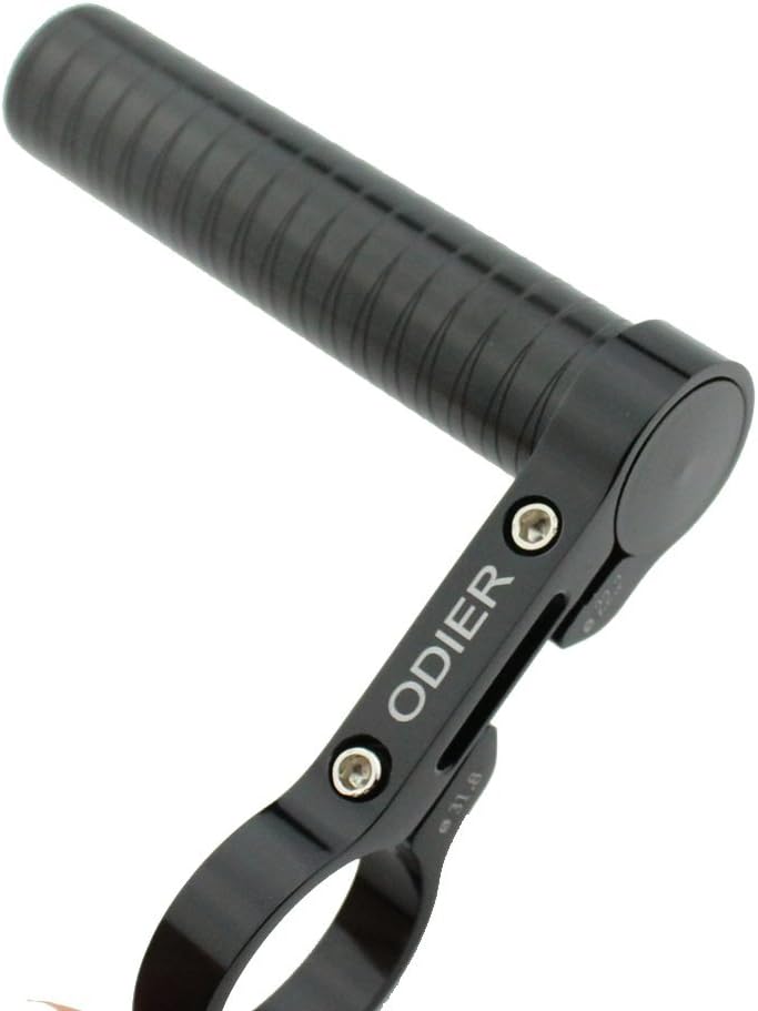 ODIER Bike Handlebar Extender 22cm 10cm Long Extension Mount for 31.8mm Handlebars 2 Clamps with Anti-Slip Pads