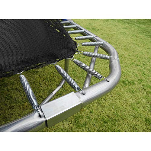 JumpKing 10 x 14\" Trampoline with Safety Net and XDP Recreation Metal Anchor Kit