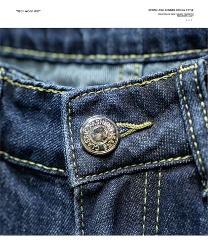 Men's Vintage Blue Slim Stretch Jeans Korean High Street Hip Hop Denim Pants3