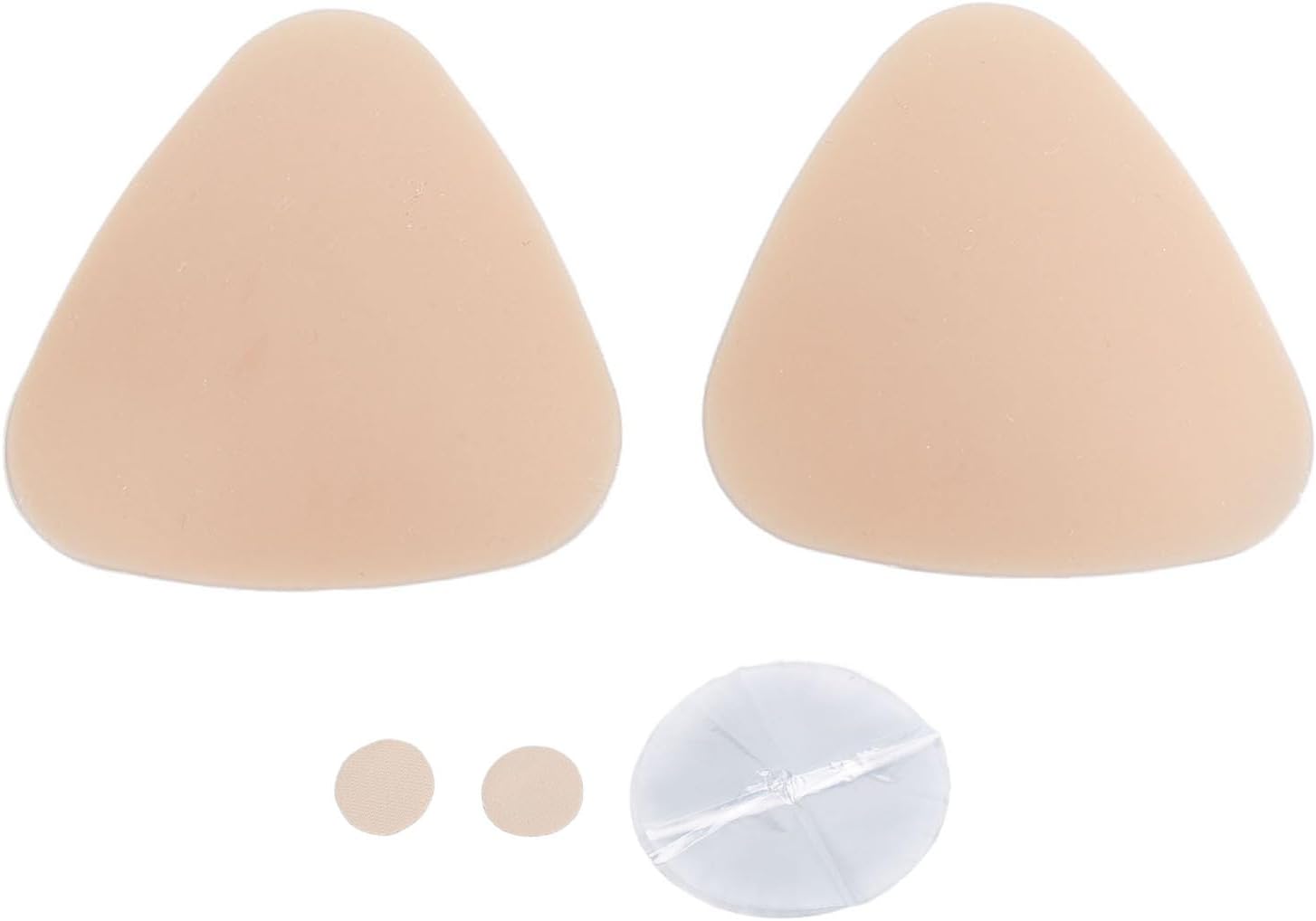 Dioche Triangle Nipple Covers for Women, Triangle Sticky Bra Pads Water Proof Thin Deep V Soft Reusable Adhesive Bra Inserts Pads 8cm