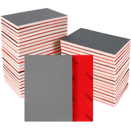 Image of 24 PCS Sanding Sponge Block 3000 Grit Wet Dry Sandpaper for Wood Metal | Sandpaper Assortment, Flexible Foam for Curved & Uneven Surfaces, Washable & Reusable, for DIY Projects Auto