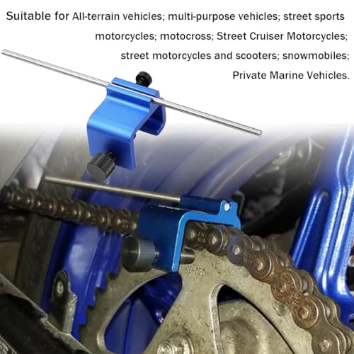 Image of Bittwee Motorcycle Chain Alignment Tool, 08-0048 Quick Accurate Professional Alignment Tool Chain Maintenance Repair Parts Bagged, Universal for Motor Scooter Sprocket Sport Dirt Bike ATV
