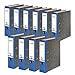 Produktbild Original Falken 10er Pack Recycling-Ordner Wolkenmarmor. Made in Germany. 8 cm breit DIN A4 blauer Rücken Ringordner Aktenordner Briefordner Büroordner Pappordner CO2-Neutral Blauer Engel