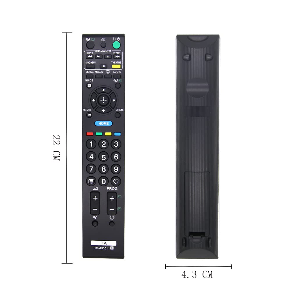 Remplacement Telecommande Sony RM-ED011 pour telecommande TV Sony Smart LCD LED HD TV