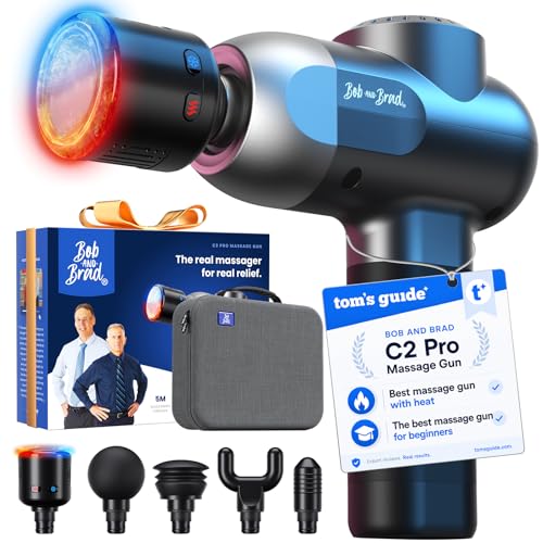 BOB AND BRAD C2 Pro Massage Gun with Heat and Cold Therapy, FSA Eligible & HSA Approved...
