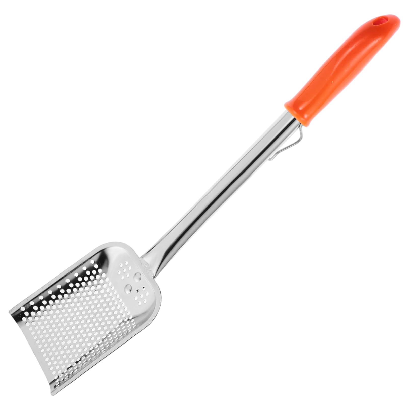 OFFSCH Stainless Steel Skimmer Spoon Ergonomic Food Strainer for Oil Filtering Lightweight Colander for Frying Cooking and Draining Versatile Kitchen Gadget for Home Use