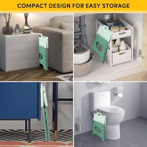 Image of Folding Step Stool | Folding Stool | Bathroom Stool | Travel Stool | Step Stool (1) 9 inch Height