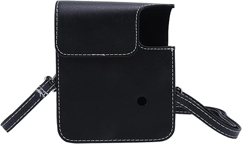 Miniatura 8 de i - Funda de piel sintética para cámara Instax Mini 40, funda protectora delgada para cámara digital con correa de hombro ajustable, Negro -, Fine