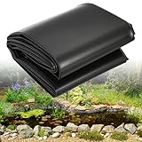 Vkechh Teichfolie 3x4m, Schwarz 0,2mm HDPE, Robuste Teichplane Für Große Flächen, Geeignet Für Teiche, Reservoirs Und Umweltprojekte Im Garten