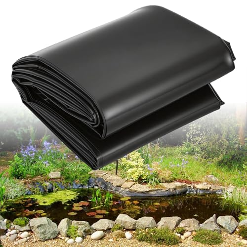 Vkechh Teichfolie 3x4m, Schwarz 0,2mm HDPE, Robuste Teichplane Für Große Flächen, Geeignet Für Teiche, Reservoirs Und Umweltprojekte Im Garten