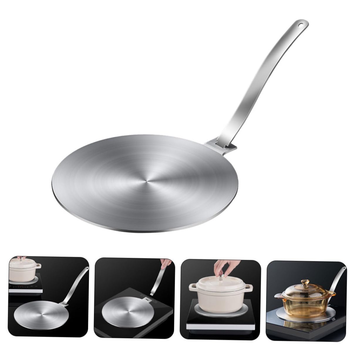 Difusora de Calor Inoxidable para Cocinas de Gas y Eléctricas Adaptador de Inducción Compatible con Utensilios de Esmaltado Uso