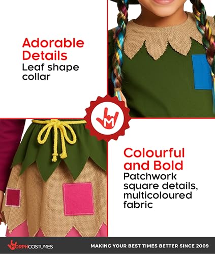 Disfraz de espantapájaros para niñas miniatura 3