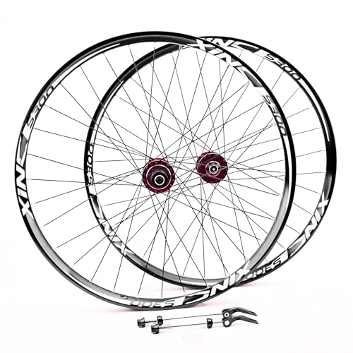 AM/XCp}EeoCNEzC[Zbg 26/27.5IN A~ fBXNu[L NCbN[X 100/135mmm 120NbN 32H nu 7/8/9/10/11/12Xs[hJZbgp(B-Red,27.5'')