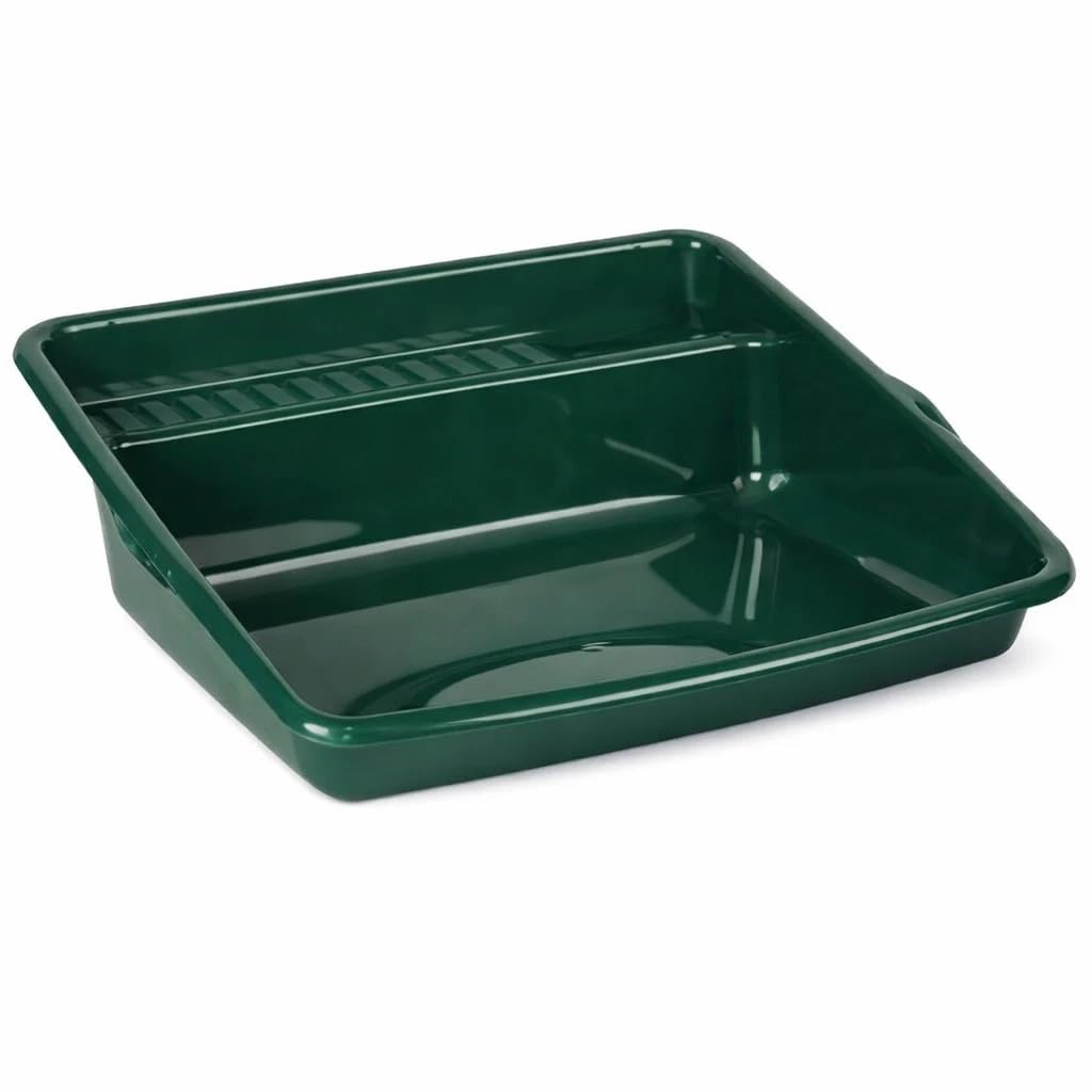 Large Heavy Duty Green Potting Tray Gardening Soil Mixing Tray Planting Repotting Garden Work Tray for Seedlings, Flowers & Houseplants – Strong Plastic Garden Tidy Tray – 66 x 61 x 21.5cm