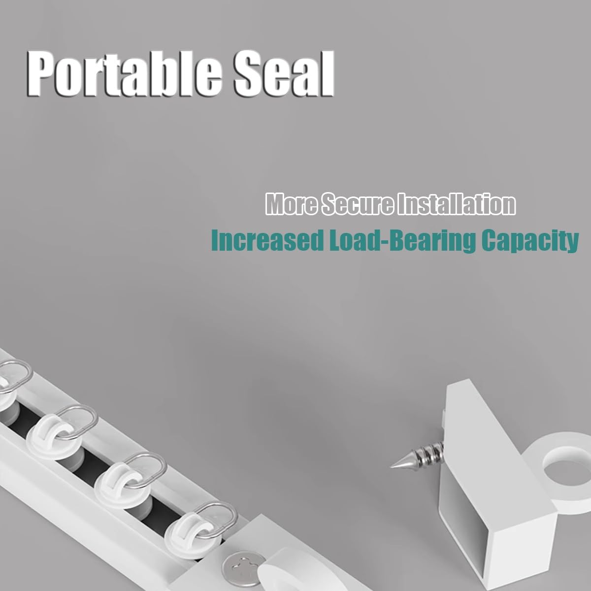 Tringle à rideau adhésive de 2 m – Binario polyvalent pour douche, camping-car, balcon, bureau – Installation facile au plafond, longueur réglable de 1 à 5 m, forte tenue, durable et flexible