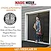 Magic Mesh Garage Door Screen, Black | Magnetic Closure, Breezy Net, Mosquito & Bug Screen for Standard 2 Door Garage, Kid & Pet Friendly | Size 108