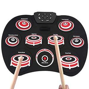 Elektronisch Drumstel USB Draagbaar spel met pedaalbatterij voor Beginner Electronic Drum Set voor Kinderen en…