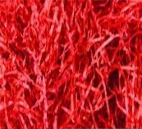 Shredded Kraft Paper Ideal For Hamper Gift Packaging Packing - Various Sizes & Colour (1kg, Cherry Red)