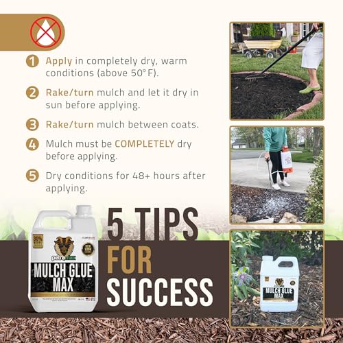 PetraTools Mulch Glue, Mulch Binder Glue, Small Gravel Binder, Landscape Adhesive, Small Gravel Stabilizer, Glue for Landscape, Small Pebble Glue, Landscape Lock (32oz)