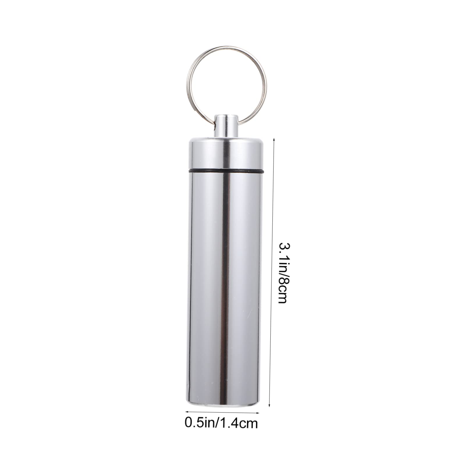 BEBEMOKO Aluminum Bottle Storage Box Swab Portable Keyring Case Waterproof for Travel