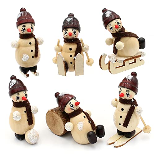 Dekohelden24 6 handgefertigte Figuren für Weihnachtspyramide,...