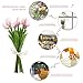 Tulip Pink 10 Pcs SOLEDI PU Real-touch Artificial Flowers for Bridal Bouquet Wedding Living Room Table Home Garden Decoration