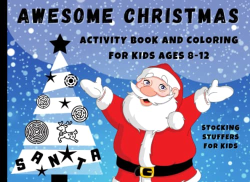 Awesome Christmas Activity Book And Coloring For Kids Ages 8-12: Stocking Stuffers For Kids: Christmas Mazes, Word Search Puzzles, Amazing Folding Surprise. Christmas Gifts 2021 image 2