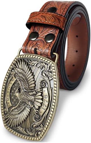 USMODA Western Belts for Men Belt Buckle...