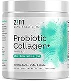 Zint Probiotic Collagen Powder (15 Servings): 40 Billion CFU Multi Probiotics + Hydrolyzed Collagen Peptides | Beauty, Joint, Gut Health Supplement | Unflavored, Shelf-Stable