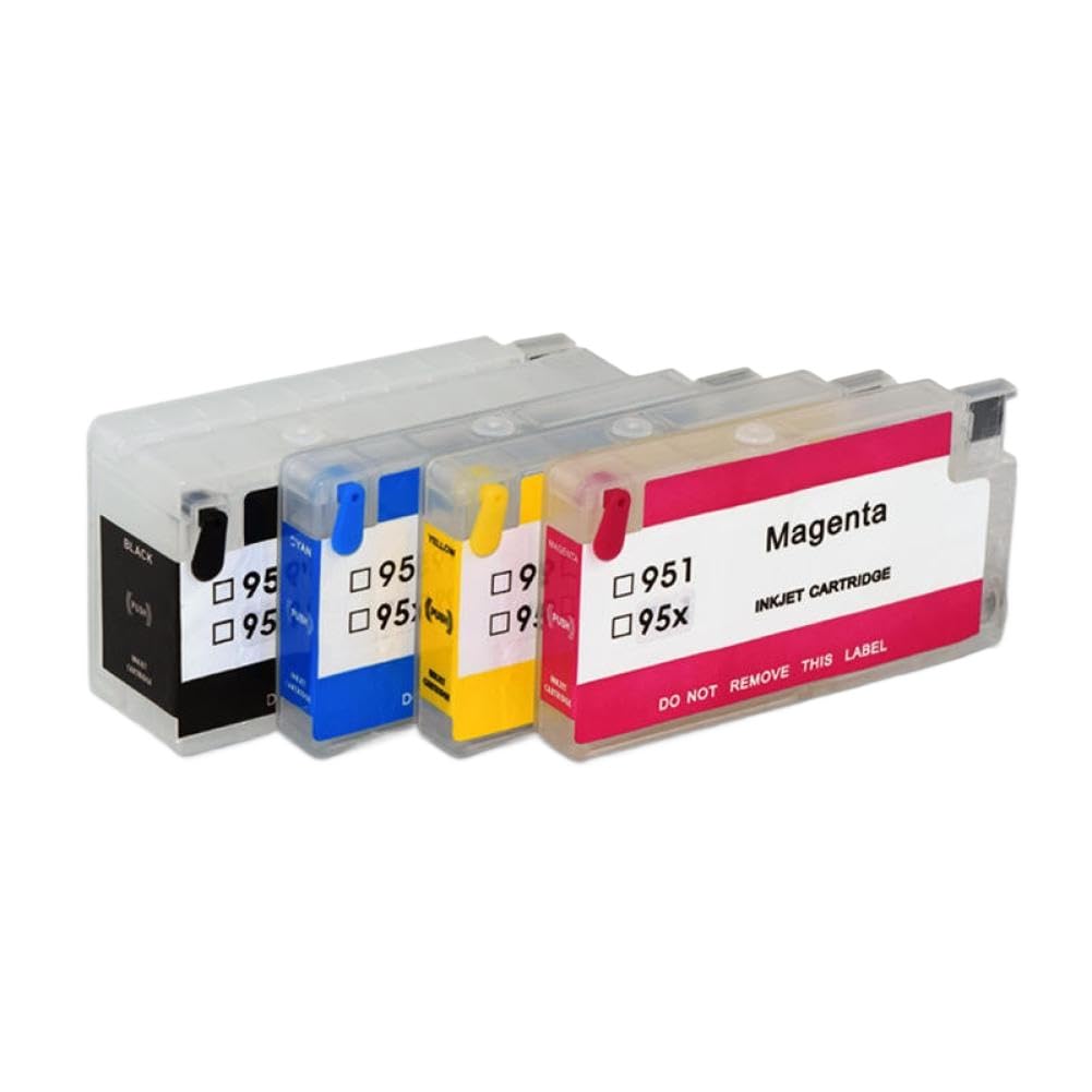 Nachfüllbare Tintenpatrone 950 951 950XL 951XL Kompatibel mit HP Officejet | Passt für Officejet CM751 8100 8600 8610 8620 8630 ; Inklusive ARC-Chips