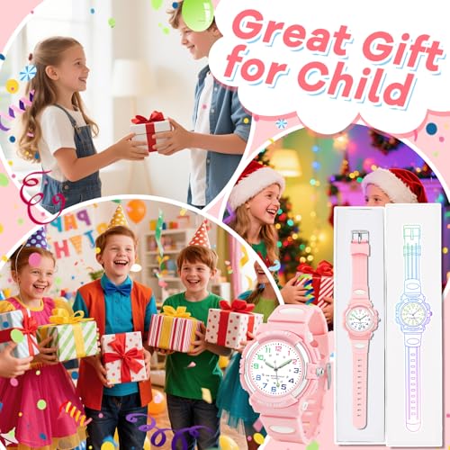Image of CKV Kids Watch for Boys Girls Ages 5-12, Waterproof Time Teacher Easy to Read Analog Sport Outdoor Children Watches with Soft Band for Kids